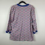 Talbots Womens Top Large Geo Print 100% Cotton Lightweight Blouse Novelty Boho Photo 1