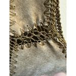 Coldwater Creek  leather crochet vest womens western‎ cowgirl rodeo Size Large Photo 11