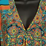 Madison teal and orange dress with jewelry embellishments on chest area. Sz. XL Photo 1