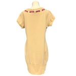 Jean de Marithé + François Girbaud Tan Graphic Y2K Scoop Neck Stretch Shirtdress Yellow Size XL Photo 3