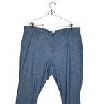 Gap Women's Pants Girlfriend Chambray Khaki Linen Ankle Stretch Cotton Plus 18 Photo 3