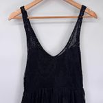 Free People  Whimsigoth Lace Dress Womens 4 Black Gold Sparkle Romantic Fairy Photo 1