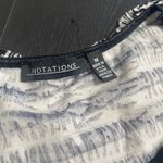 Notations  Black White Zebra Print Tiered Ruffle Short Sleeve T-Shirt Top M Y2K Photo 1