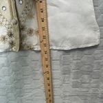 Saint Tropez West Women Sleeveless Embroidered Linen Blouse Top L Boho Layering Photo 7