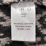 IRO Paris Bella Alpaca Wool Sweater Beige Black Animal Jacquard Knit Boxy Small Photo 3
