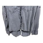 Bella Dahl  Blue Chambray Button Up Long Sleeve Split Back Size M Unassuming Photo 2