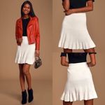 Free People NWT  solid gold white ribbed skirt Photo 1