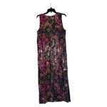 MISA Los Angeles  Sequin Floral Print Sleeveless Maxi Dress High Slit XL Photo 3