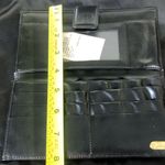 Fendi PEQUIN PECAN Black and Grey Stripe Full Length Trifold Wallet Photo 12