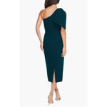 Dress the Population  Tiffany One Shoulder Bow Sheath Dress Pine Green XS NWT Photo 1