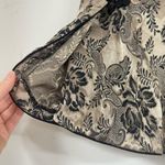 Vintage 1990s Floral Black & Gold Mini Wrap Skirt Womens M 90s Asian Inspired Size M Photo 4