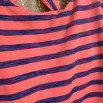 The North Face  Pink Blue Striped Athletic Racerback Tank Top Large Photo 2