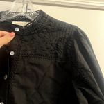 Jennifer & grace button down blouse shirt embroidered black size S cotton Photo 1