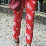 Lands' End Mid-Rise Straight Leg Paisley Chino Crop Ankle Pants Womens Size 12 P Photo 0