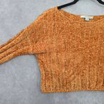 FAVLUX  Yellow Crop Chenille Ribbed Sleeve Y2K VTG Academia Cozy Sweater Small Photo 5