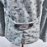 Needle & Thread  Anthropologie Gray Bow Pea Coat Size M Photo 4