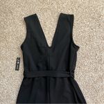 J for Justify NWT Justify Black V-Neck Jumpsuit Front Tie Size Large Photo 4