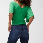 White House | Black Market  MJ Ruched Front Top – Size S – Green Photo 1