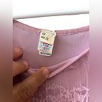 VINTAGE 70s Elegant Pink lavender Sheer Lace Maxi Dress,Size 12,made in U.S.A. Photo 9