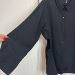 Bloomchic NWOT Women’s Black Cut Out Side Long Button Down Shirt Plus Size 3X Photo 1