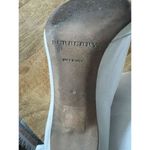 Burberry  Italy White Leather Peep Toe Slouch Booties Stiletto Heels Photo 9