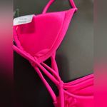 Wild Fable Two Tone Pink 2 Piece Swimsuit Bikini Triangle Halter Top Side Ties NWT Sz XXS Photo 6