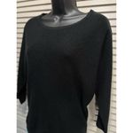 Dana Buchman Dana Bachman Black 3/4 Doleman Sleeve Sweater Size Small Knit Boat Neck Photo 1