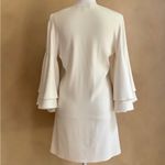 Alexis Harper Sz L Bell Flared 3/4 Length Sleeve Tunic Mini Dress Cream Color Photo 3