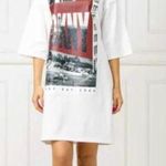 DKNY  Oversized City Screenprint Dress White Size M NWT Photo 1