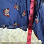 Oasis periwinkle Blue Dress with orange rust Butterfly print small Photo 15