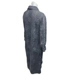 The Limited  100% Silk Gray Geometric Print  Long Sleeve Button Up Shirt Dress 6 Photo 2