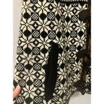 G.H. Bass & Co. Faux Fur Sweater Vest Size XL Furry Warm Black White Fair Isle Photo 3