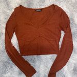 SheIn Long Sleeve Cropped Shirt Photo 0