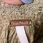 Free People Top Womens Small Green Boho Babydoll Tunic Tank Crinkle Lace Trim Photo 5