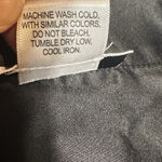 Natori  Black Satin Pajama Set Button Down Long Sleeve/Pants White Piping Medium Photo 9