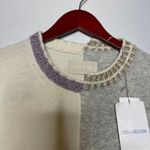 Zadig & Voltaire New  two-tone wool-cashmere blend crewneck sweater sz S Photo 2