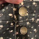 Billabong  black denim floral print button fly jean skirt Photo 1