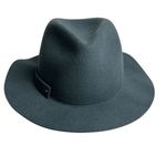 Anthropologie  Women's Blue Wool Fedora Hat One Size Travel Friendly Photo 5