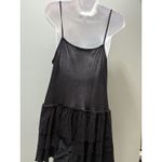 Free People  Beach Noelle Mini Dress Size Small Black Tiered Whimsigoth Witchy Photo 3