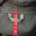 Spanx Faux Leather Drape Front Jacket Black Sz L Photo 7