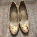 Tory Burch Nude Patent  Block Heels Size 7.5M minor scuffing overall good conditn Photo 0