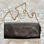 Urban Expression  Stella Fold Over Black Vegan Leather Clutch Gold Chain Strap Photo 11
