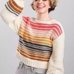 Billabong Striped Knit Sweater - Small Photo 0