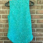 Michael Kors Aqua Sleeveless Blouse with Front Zipper Photo 2