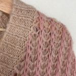 Democracy  Chunky Knit V Neck Striped Relaxed Fit Sweater Pullover size XL Photo 4