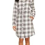 Royal Robbins Jackson Windowpane Plaid Long Sleeve Dress SZ XS Granola Girl Photo 0