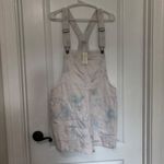Aerie Women's Tie-Dye Overalls Large Adjustable Straps Cotton Blend Blue & White Photo 6