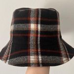 CELINE  Hedi Slimane Red Plaid Wool Bucket Hat Photo 3