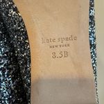 Kate Spade  Poppy Flats Black and Silver  Glitter Bow Photo 6