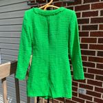 ZARA Green Textured Weave Dress with Jewel Buttons Women's Small Photo 6